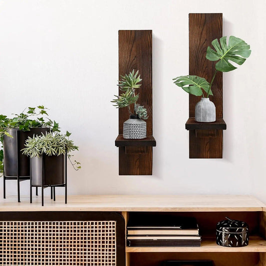Wooden Wall Candle Sconces