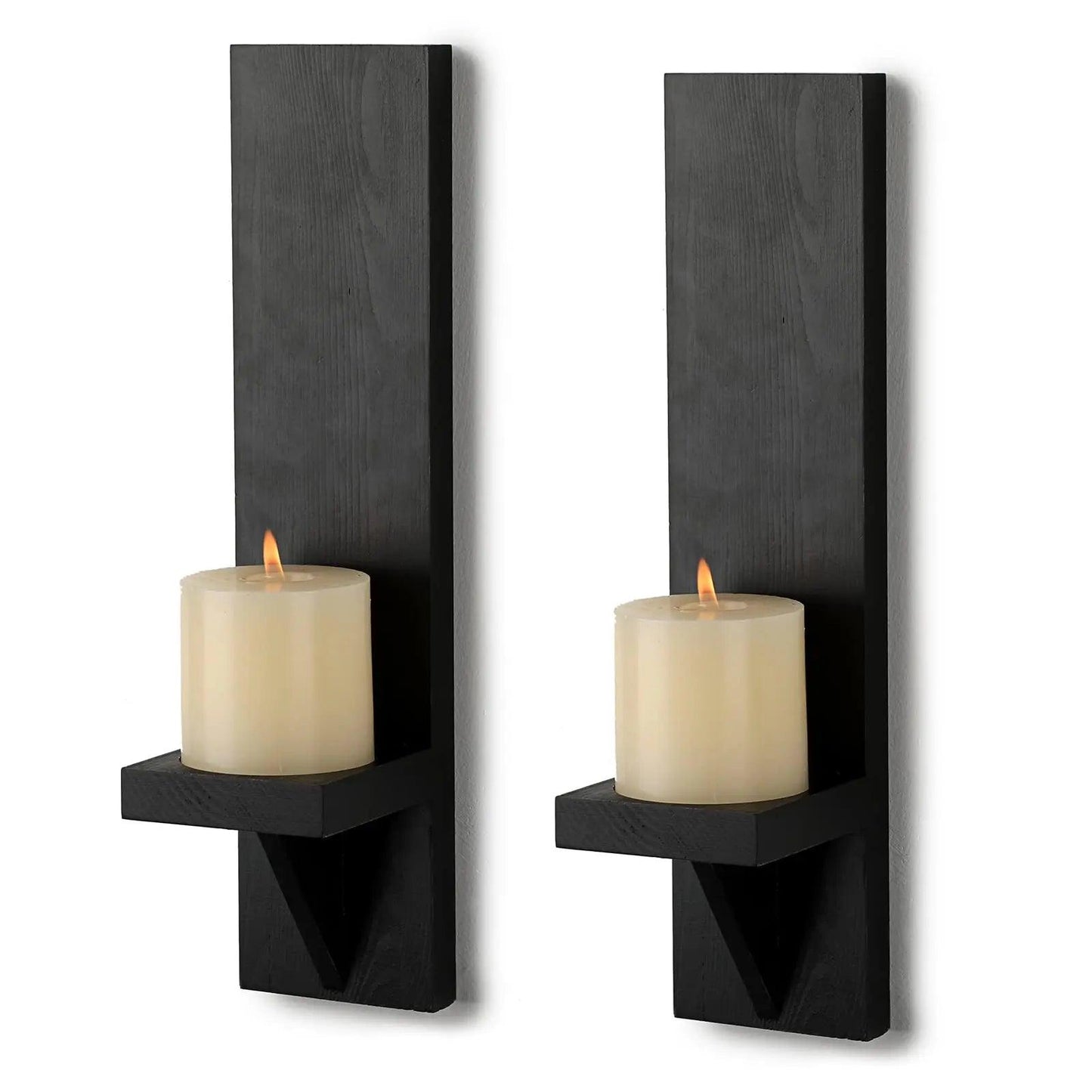 Wooden Wall Candle Sconces