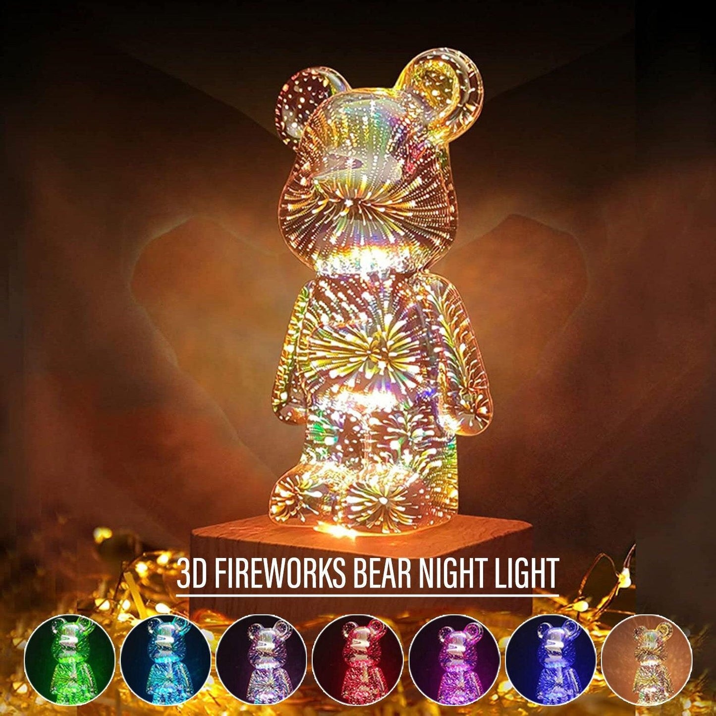 Bear Fireworks Lamp - cocobear