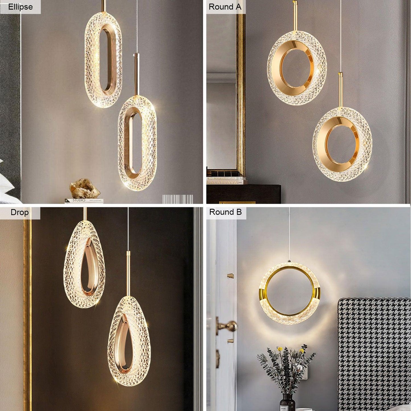 Crystal Elegance LED Pendant - cocobear