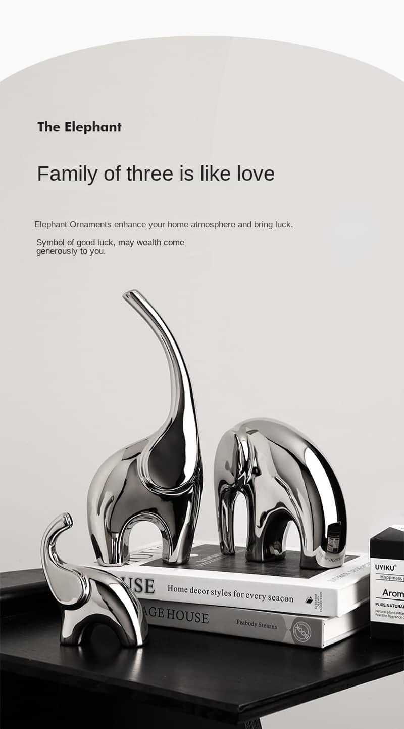 Luxury Three Elephant Figurine - cocobear