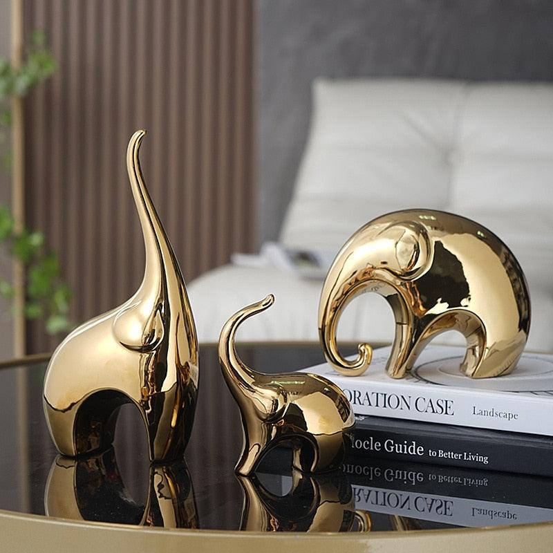 Luxury Three Elephant Figurine - cocobear