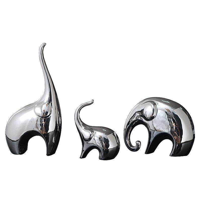 Luxury Three Elephant Figurine - cocobear
