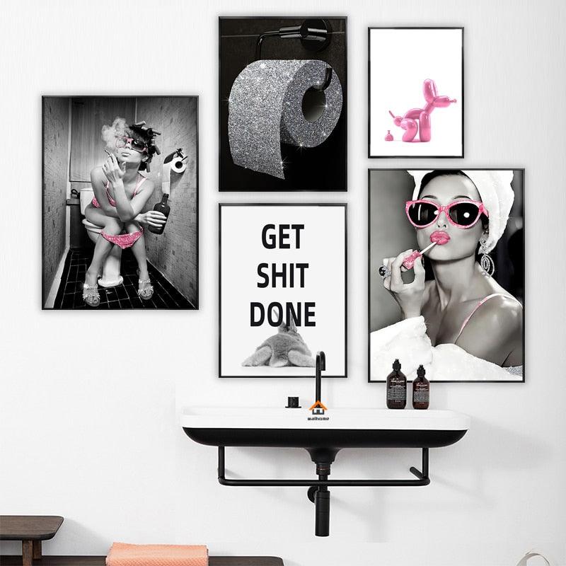 Bathroom Wall Art Poster - cocobear