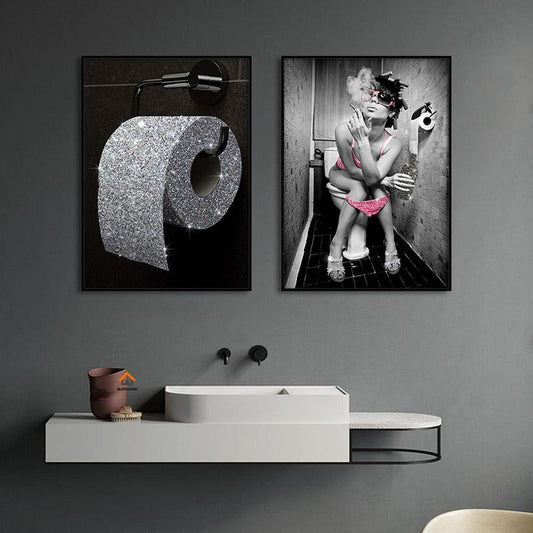 Bathroom Wall Art Poster - cocobear