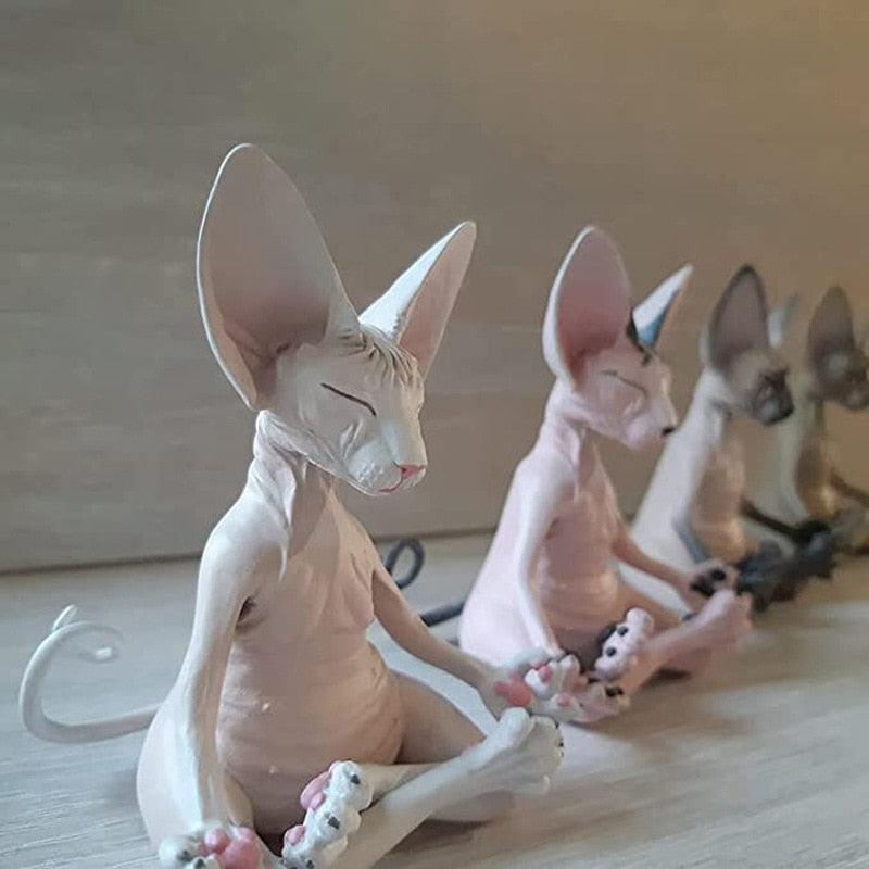 Miniature Buddha Cat Statue - cocobear