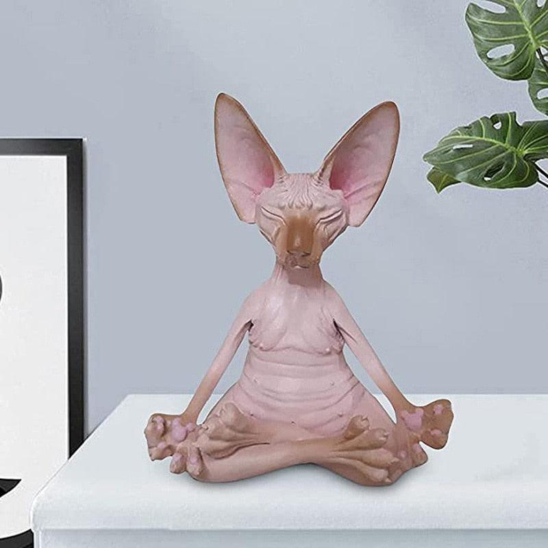 Miniature Buddha Cat Statue - cocobear