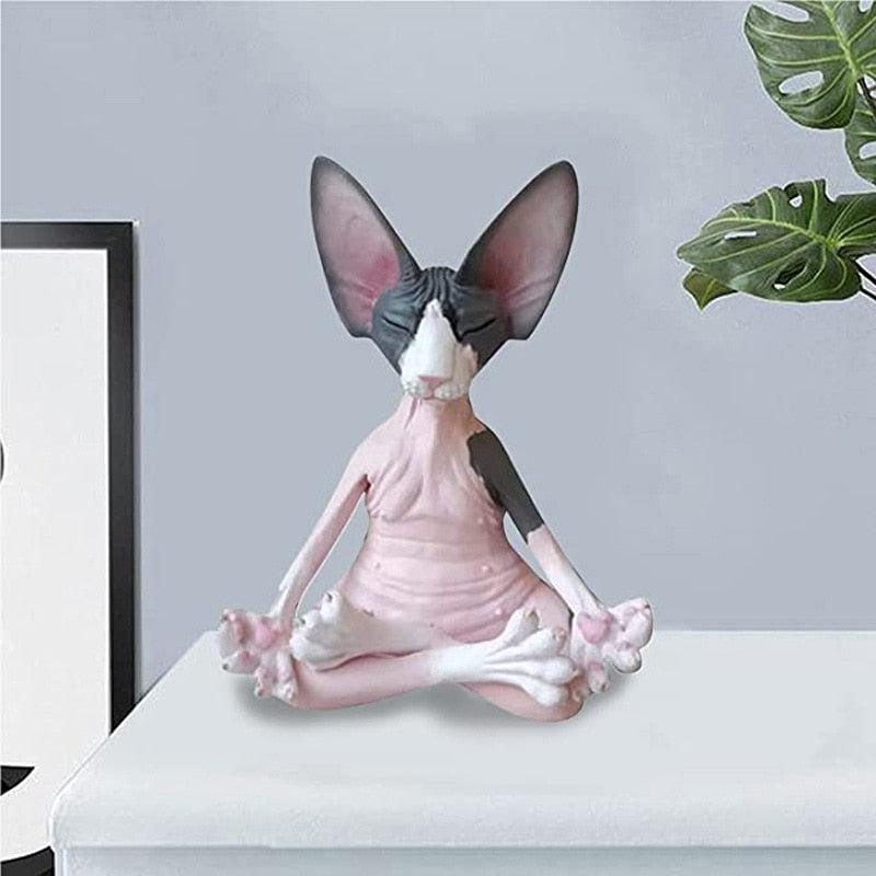 Miniature Buddha Cat Statue - cocobear