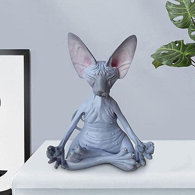 Miniature Buddha Cat Statue - cocobear
