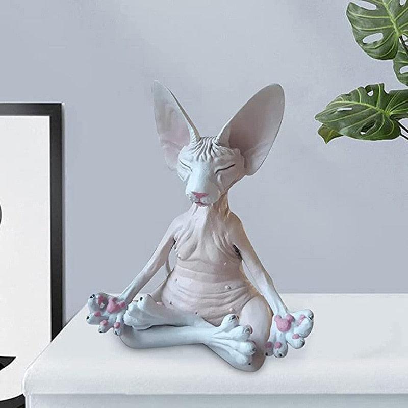 Miniature Buddha Cat Statue - cocobear
