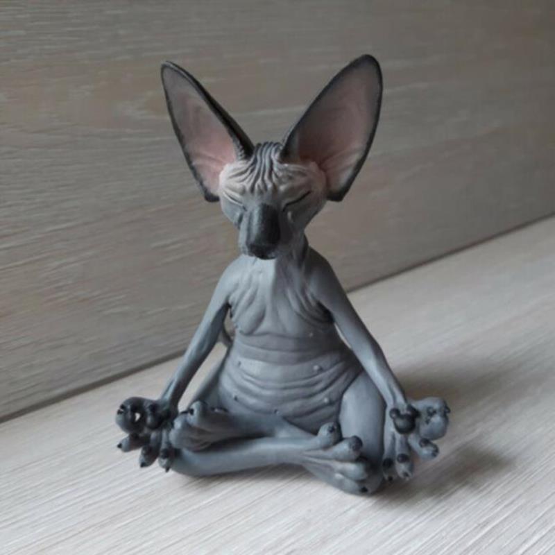 Miniature Buddha Cat Statue - cocobear