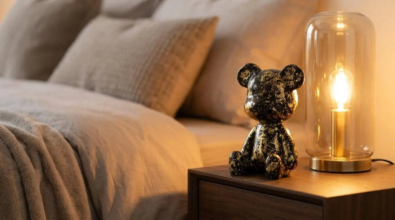 Luxe Noir Bear Figure