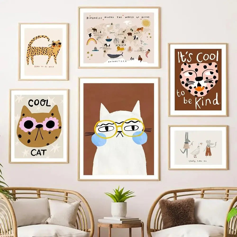 Cartoon Animal Wall Poster _ cocobear