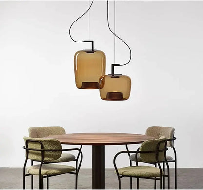 Danish Glass Pendant Light