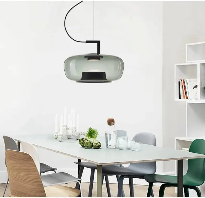 Danish Glass Pendant Light