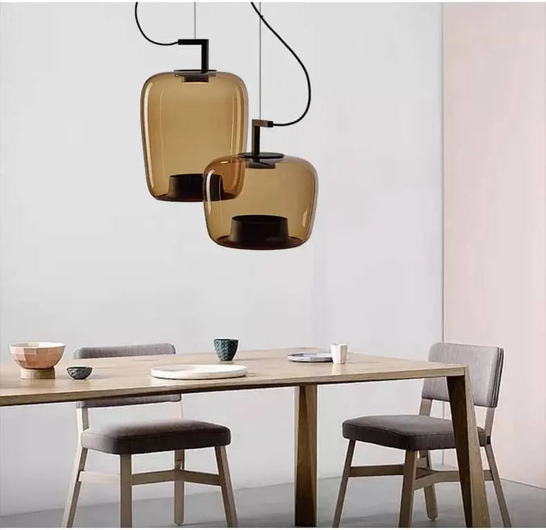 Danish Glass Pendant Light