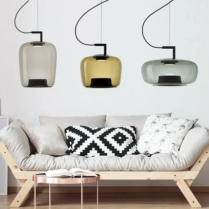 Danish Glass Pendant Light
