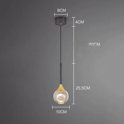 Modern Art Moon Pendant with dimensions labeled on a gray background