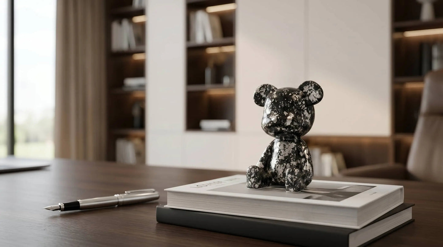 Luxe Noir Bear Figure