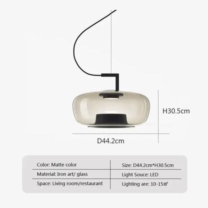 Danish Glass Pendant Light