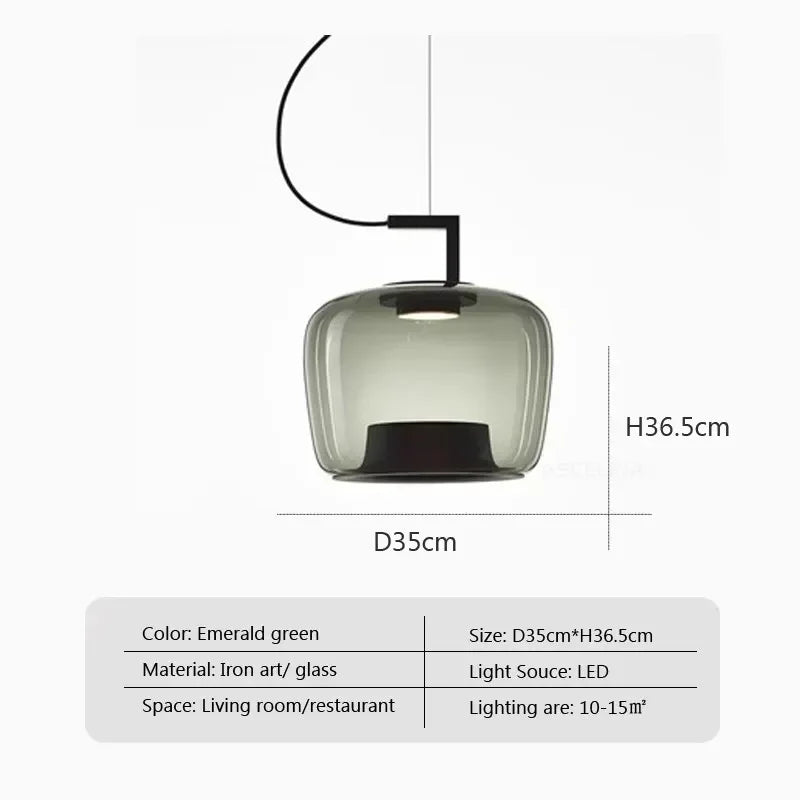 Danish Glass Pendant Light