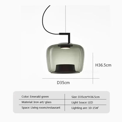 Danish Glass Pendant Light