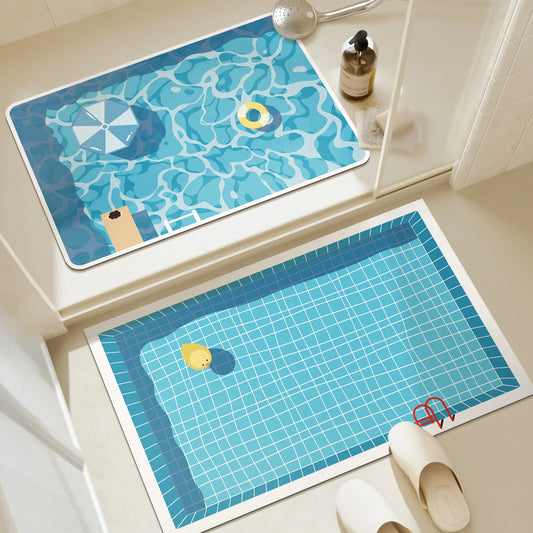 Bathroom floor mat
