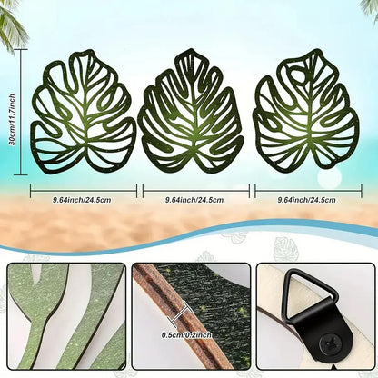 Wooden leaf wall decor