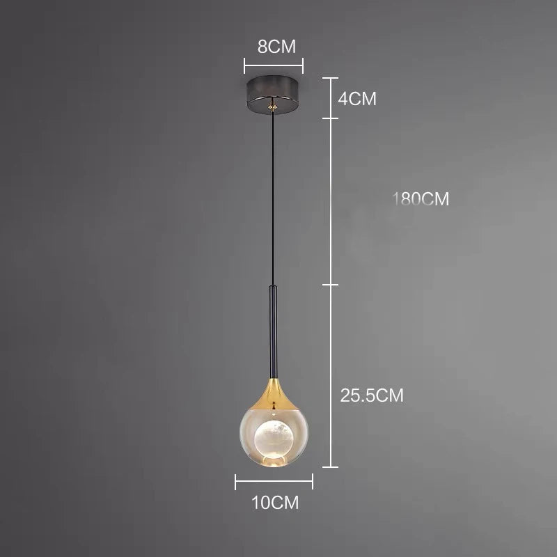 Modern Art Moon Pendant