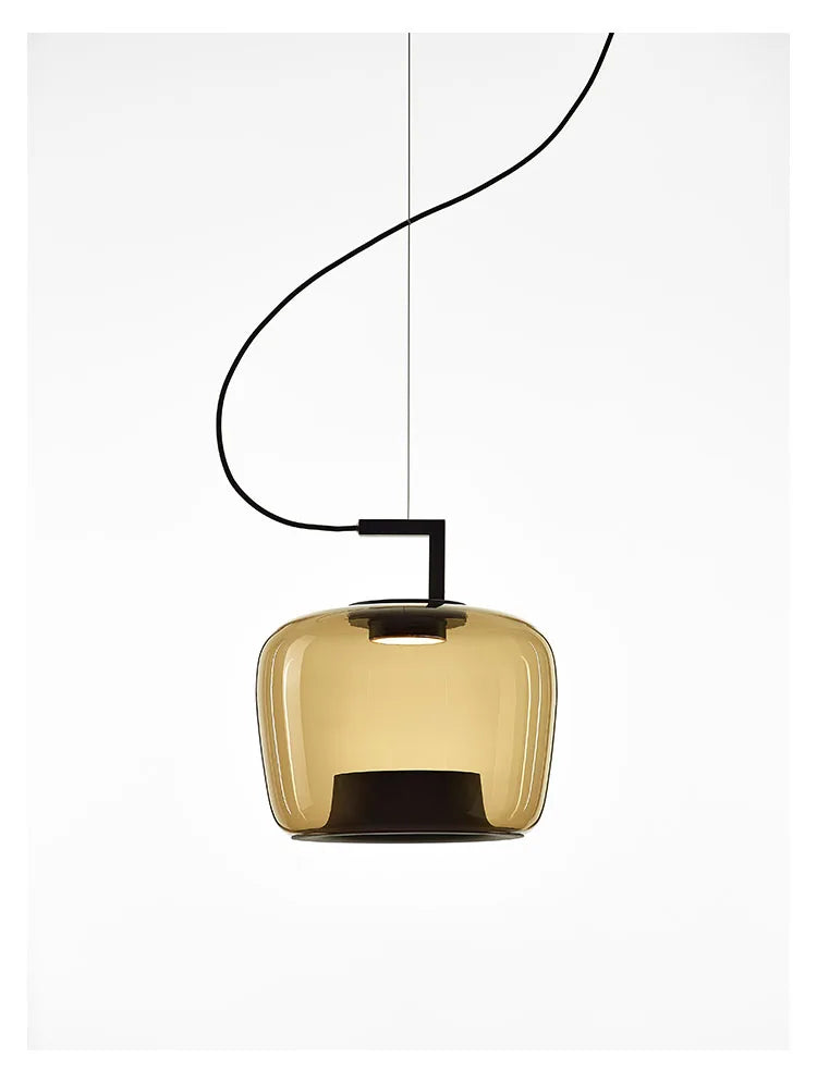 Danish Glass Pendant Light