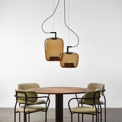 Danish Glass Pendant Light