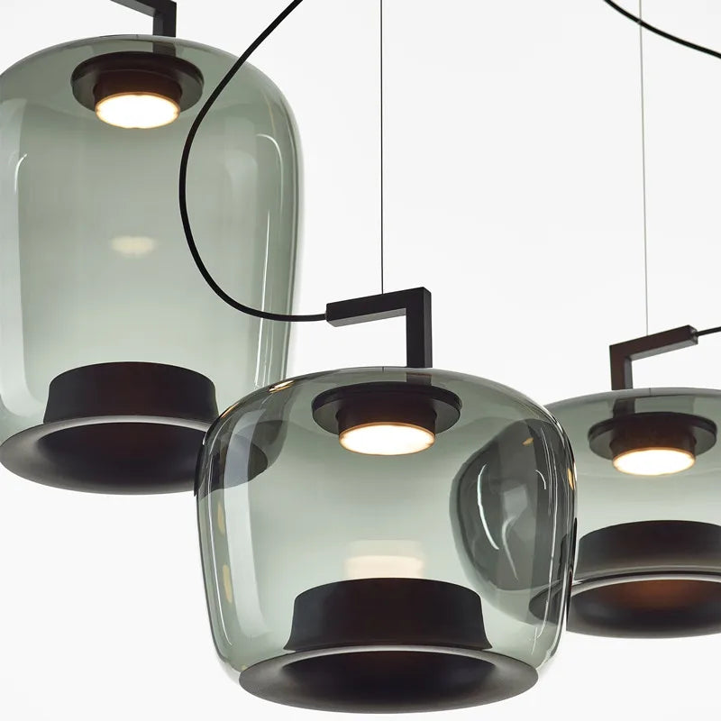 Danish Glass Pendant Light