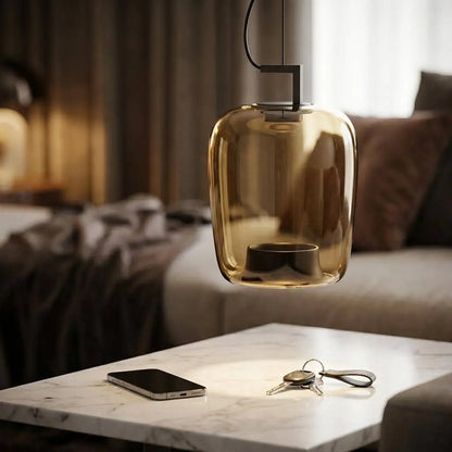 Danish Glass Pendant Light