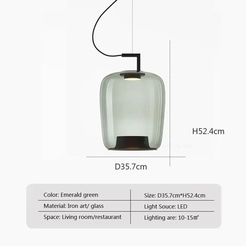 Danish Glass Pendant Light