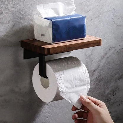 Wooden Paper Holder Shelf