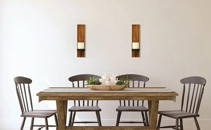 Wooden Wall Candle Sconces