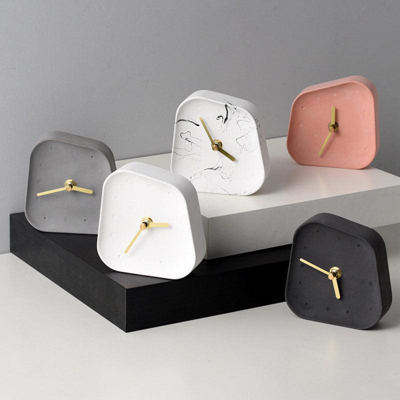 Geometry cement Table Clock - cocobear