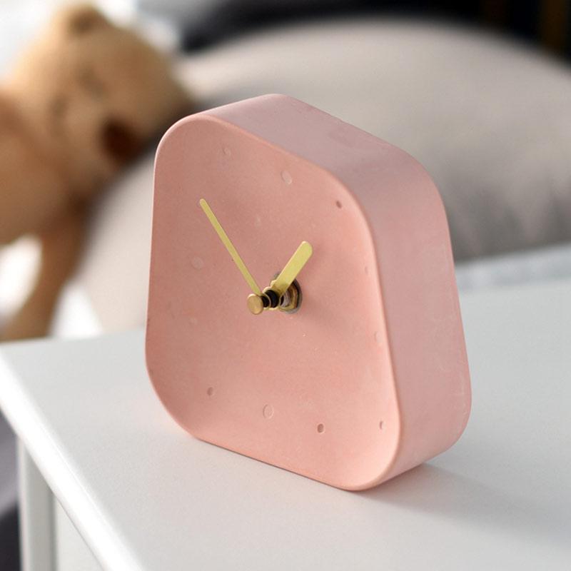 Geometry cement Table Clock - cocobear