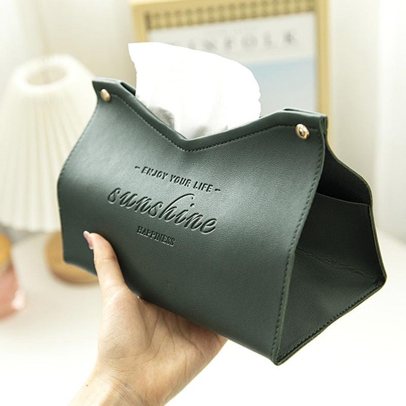 Leather Tissue Box Cover - cocobear