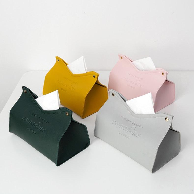 Leather Tissue Box Cover - cocobear