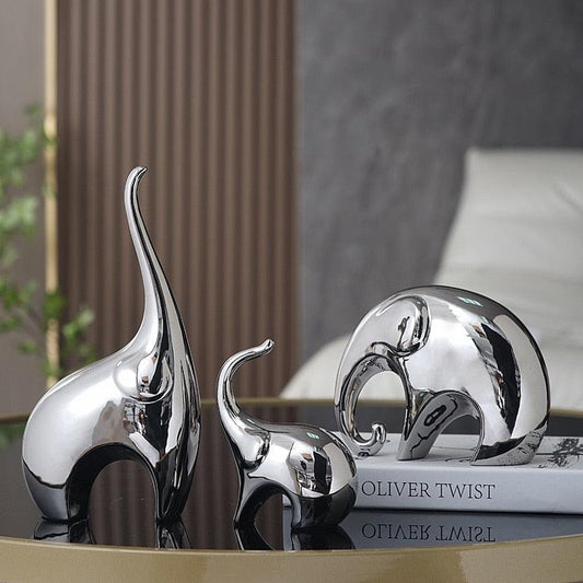 Luxury Three Elephant Figurine - cocobear