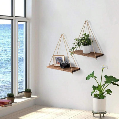 Wood Swing Hanging Shelves - cocobear