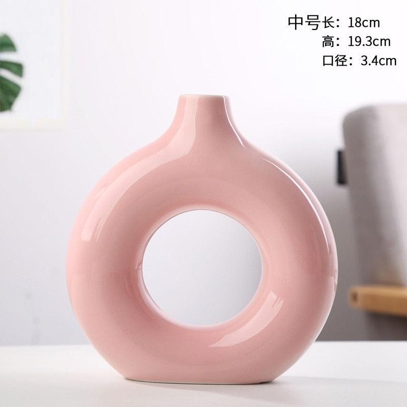 Circular Hollow Flower Vase - cocobear