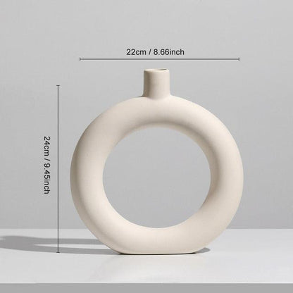 Circular Hollow Flower Vase - cocobear