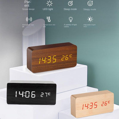 Wooden LED Alarm Clocks - cocobear